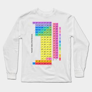 Detailed Periodic Table of the Elements Long Sleeve T-Shirt